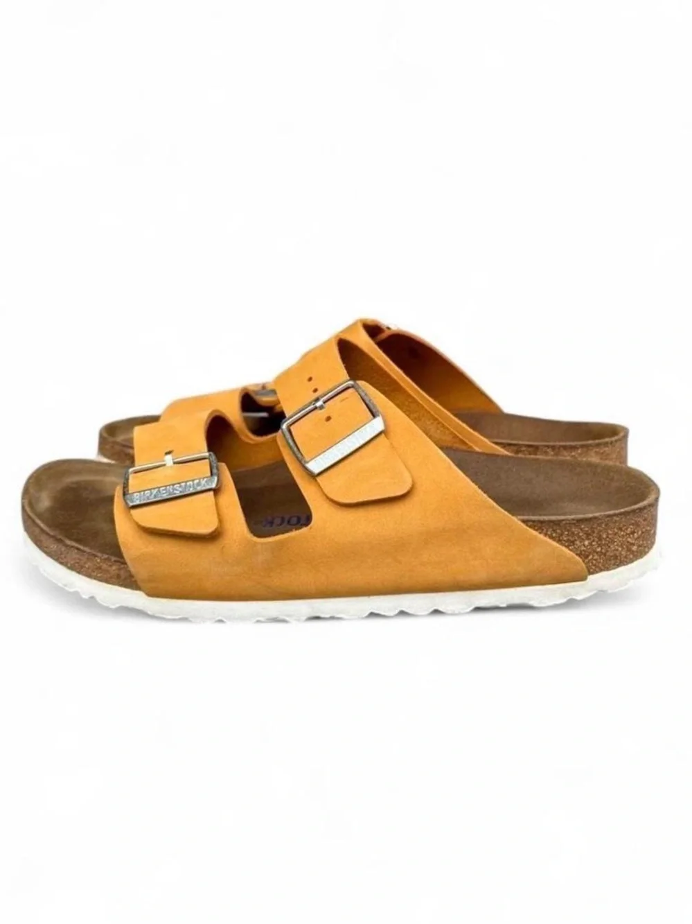 Birkenstock Arizona Soft Footbed Apricot Nubuck Sandals EU 41 Women's 10 Men's 8